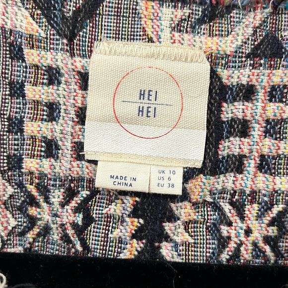 Anthropologie raw edge pattern jacket by Hei Hei - Picture 2 of 7
